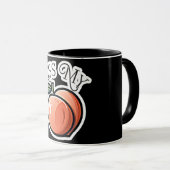Mug Embrasse ma pêche pêche Fruit drôle (Devant droit)
