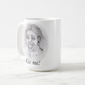 Mug Embrasse-moi ! - Bleistiftzeichnung (Devant gauche)