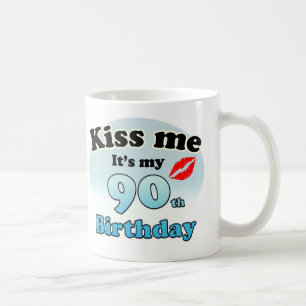 Mug Embrasse-moi c'est mon 90e anniversaire