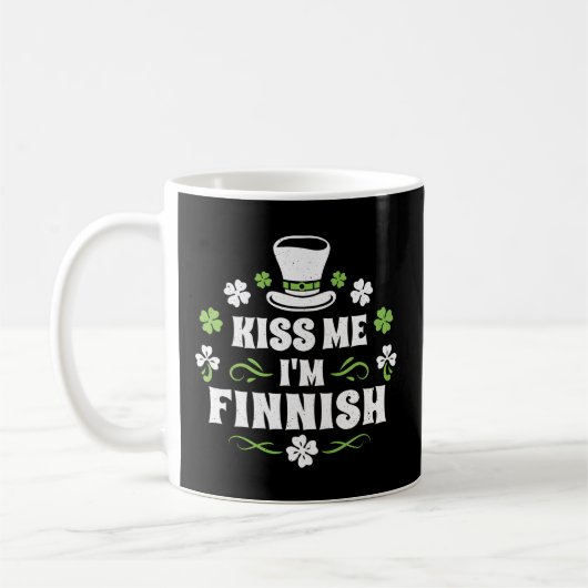 Mug Embrasse-Moi Je Suis Finlandais St Patrick'S Day F (Gauche)
