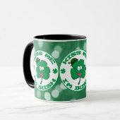 Mug Embrasse-moi Je suis Irlandais Clover Face Green B (Devant gauche)