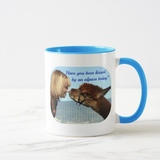 Mug "Embrassé par un alpaga ! "Tasse (Droite)