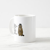 Mug Embrasse un marmotte aujourd'hui. Attrape une rage (Devant gauche)