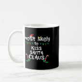 Mug Embrasser le Père Noël Noël Famille Noël (Gauche)