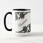 Mug - Embrassés et nom en noir (Gauche)