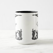 Mug - Embrassés et nom en noir (Centre)