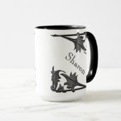 Mug - Embrassés et nom en noir (Devant droit)