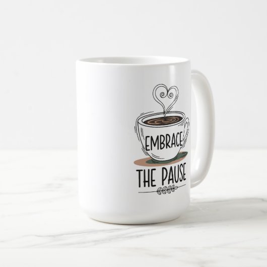 Mug "Embrassez la pause" Mindfulness (Devant droit)