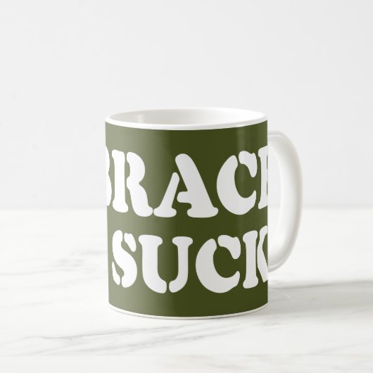 MUG EMBRASSEZ LE SUCK ! (Devant droit)