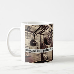 Mug EMBRASSEZ L'ÉCHEC. Exercice de musculation Motivat