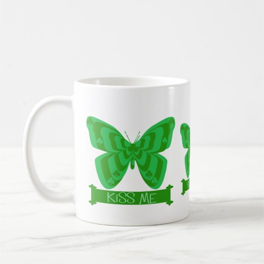 Mug Embrassez-moi papillon irlandais (Gauche)