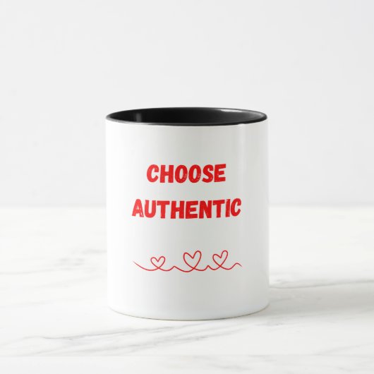 Mug Embrassez votre vrai moi - Choisissez Authentic (Centre)