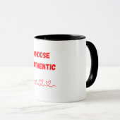 Mug Embrassez votre vrai moi - Choisissez Authentic (Devant droit)