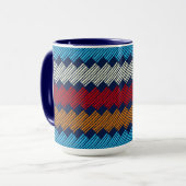 Mug Embroderie de dentelle de Motif Boho ethnique sur (Devant gauche)