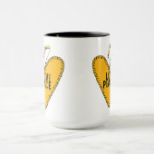 Mug Embroyer l'amour et la paix ・ jaune ・ (Centre)