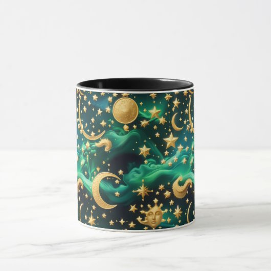 Mug - Emerald Celestial Moon Mok (Midden)