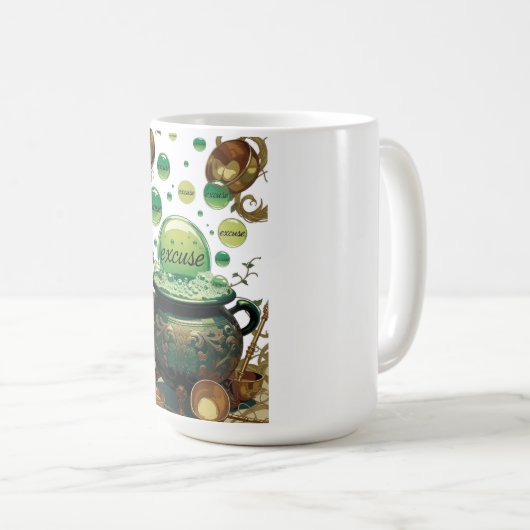 Mug Emerald Excuses Cauldron Graphic Tee (Devant droit)