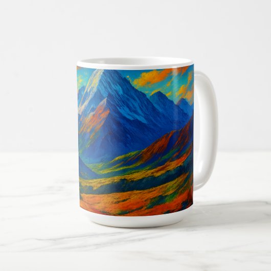 Mug Emerald Forest Watercolor Canvas (Devant droit)