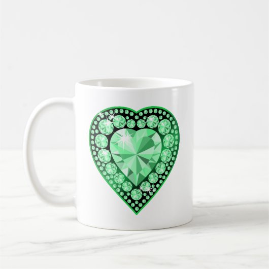 Mug Emerald Gem Heart (Gauche)