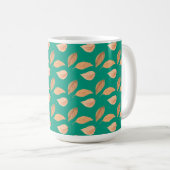 Mug Emerald Green Brown Feuilles en chute libre (Devant droit)