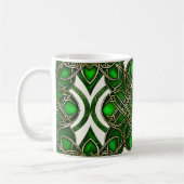 Mug Emerald Green et Argent Celtic Knots (Gauche)