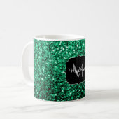 Mug Emerald Green fausse parties scintillant scintille (Devant gauche)