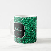 Mug Emerald Green fausse parties scintillant scintille (Devant gauche)