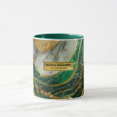 Mug Emerald Green Gold Marble Metallic Luxury Geode (Centre)