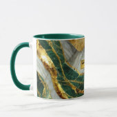 Mug Emerald Green Gold Marble Metallic Luxury Geode (Gauche)
