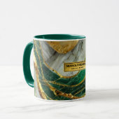 Mug Emerald Green Gold Marble Metallic Luxury Geode (Devant gauche)