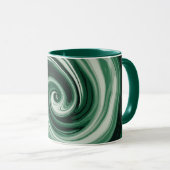 Mug Emerald Green Swirl Abstraction (Devant droit)