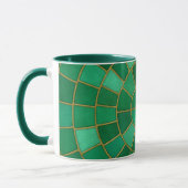 Mug Emerald Mosaic Circle Pattern Art (Gauche)