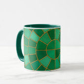 Mug Emerald Mosaic Circle Pattern Art (Devant gauche)