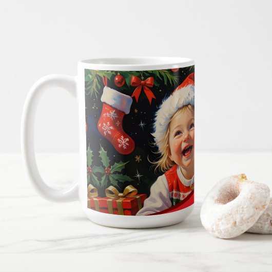 Mug Emerald Simple Mignon Père Noël (Avec donut)
