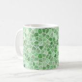Mug Émeraude Pâle et Patchwork Pavé Pistache (Devant gauche)