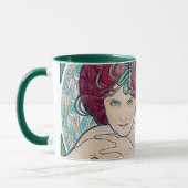 Mug Emeraude (Quatre Bijoux), Alphonse Mucha (Gauche)