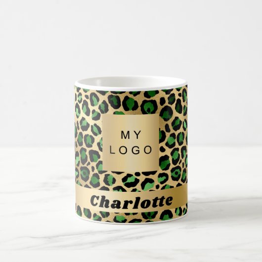 Mug Émeraude vert léopard guépard (Centre)