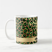 Mug Émeraude vert léopard guépard (Gauche)