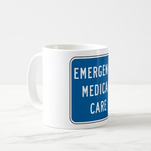 Mug Emergency Medical Care Road Sign (Devant gauche)