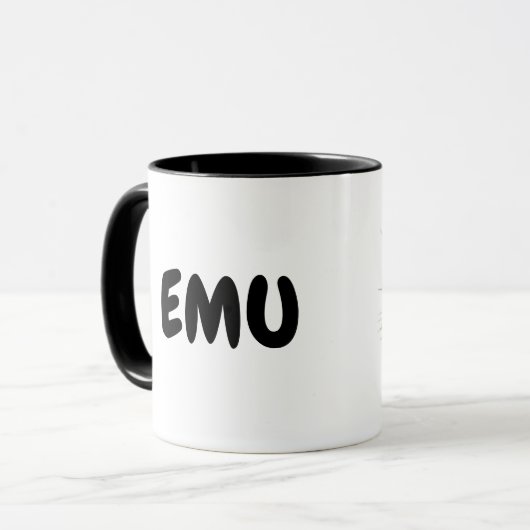 Mug Émeu australien Animé mignon (Devant gauche)