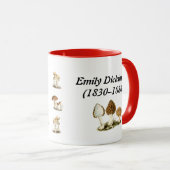 Mug Emily Dickinson "Le champignon est l'elfe des Plan (Devant droit)