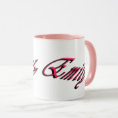 Mug Emily Girls Name Logo, (Devant droit)