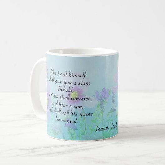 Mug Emmanuel, Isaïe 7:14 (Devant gauche)