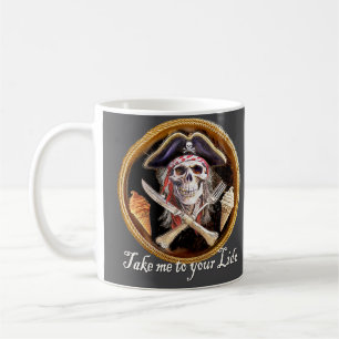 Mug Emmène-moi à ton crâne de pirate du Lido