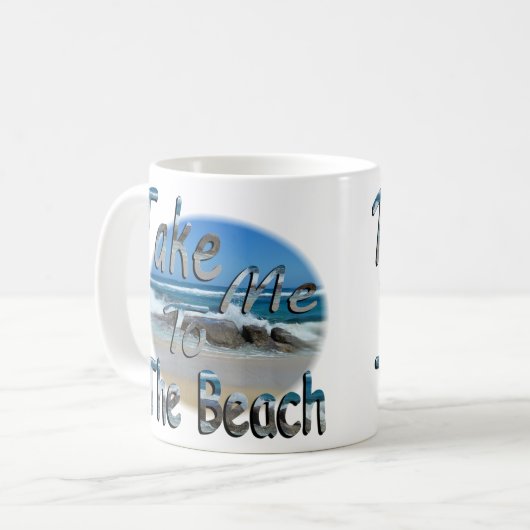 Mug Emmenez-Moi À La Plage, (Devant gauche)