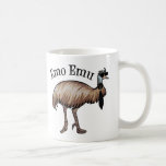 Mug Emo Emu Funny Hipster<br><div class="desc">Cet emu branché roque des lunettes de soleil noires et une cravate. C'est un cadeau amusant pour un hipster d'emo qui aime les mignonnes tasses d'humour animal. Un cadeau ridicule et amusant avec un jeu intelligent sur les mots.</div>