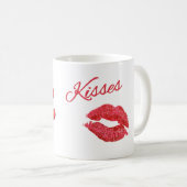 Mug Emoji de baiser/coeur (Devant droit)