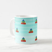 Mug Emoji de caca arc-en-ciel adorable (Devant gauche)