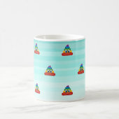 Mug Emoji de caca arc-en-ciel adorable (Centre)