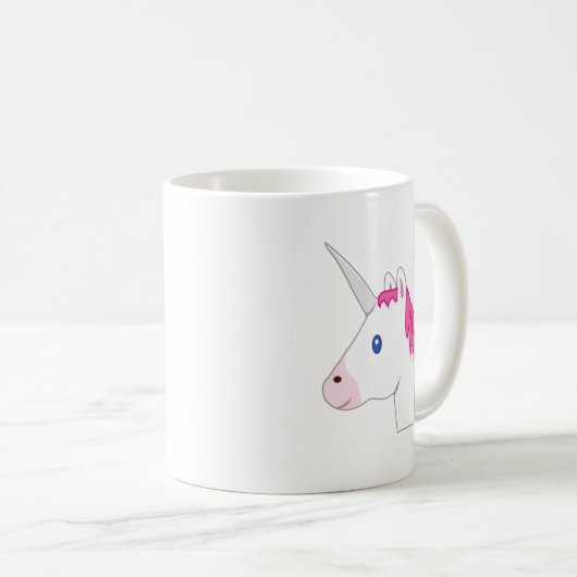 Mug Emoji de licorne (Devant droit)